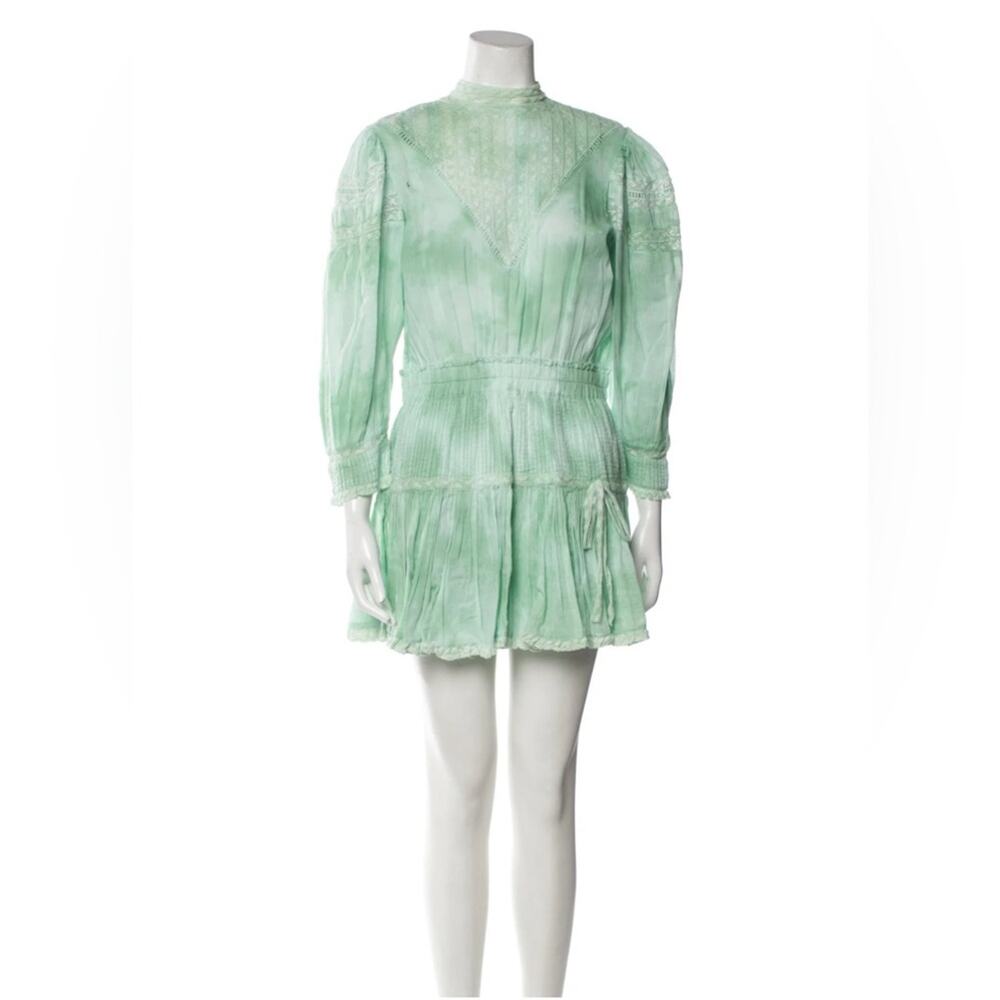 LoveShackFancy Green Mini Dress Large